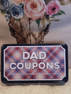 Dad Coupons Tin Box NWOT